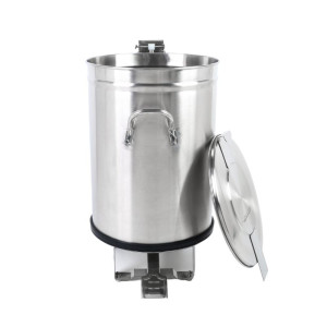 Cestino dell'immondizia in acciaio inossidabile con pedale - 50 L - Dynasteel
