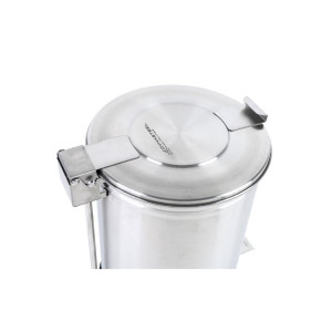 Cestino dell'immondizia in acciaio inossidabile con pedale - 50 L - Dynasteel