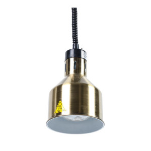 Lampada Riscaldante Dorata con Lampadina - Dynasteel: Mantieni i tuoi alimenti caldi in modo efficace