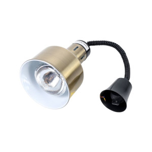 Lampada Riscaldante Dorata con Lampadina - Dynasteel: Mantieni i tuoi alimenti caldi in modo efficace