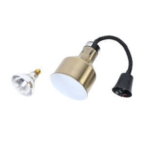 Lampada Riscaldante Dorata con Lampadina - Dynasteel: Mantieni i tuoi alimenti caldi in modo efficace