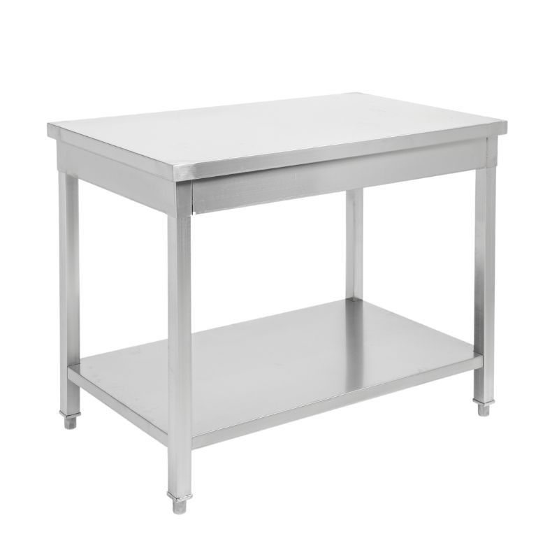 Tavolo Inox con Ripiano - P 600 mm - L 1200 mm - Dynasteel Tavolo Inox con Ripiano - P 600 mm - L 1200 mm - Dynasteel